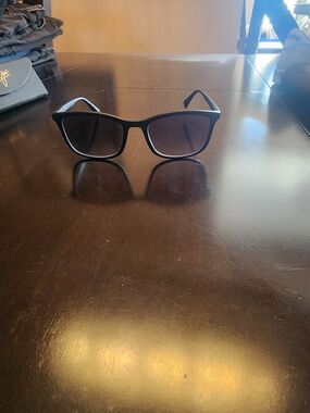 Mens Black Frame Prada Sunglasses with Gradient Lenses